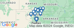 Map of fishing charters in Оклахома