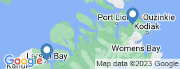 Map of fishing charters in Kodiak Island