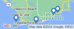 Map of fishing charters in Apalachicola Bay