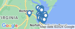 Map of fishing charters in Yorktown