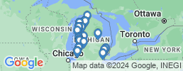Map of fishing charters in Мичиган
